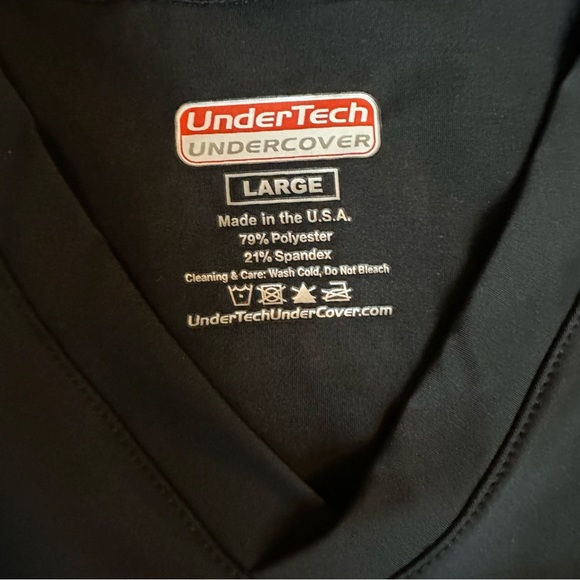Under Tech Undercover Concealment V-Neck Compression Shirt, Black, Size: Large - Picture 6 of 7